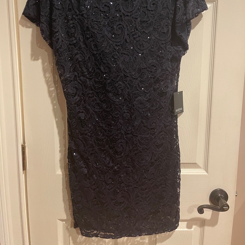 Navy Dress above the knee